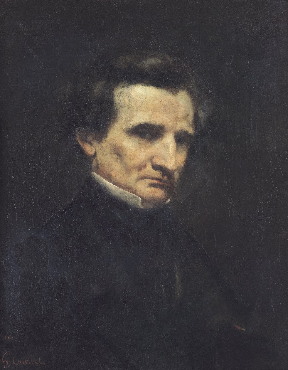 Hector Berlioz (1803-69) 1850 af Gustave Courbet