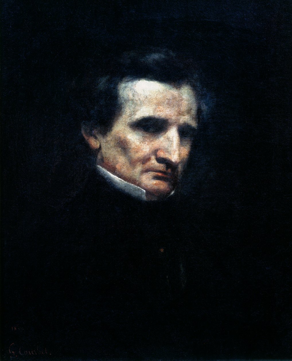 Hector Berlioz, fransk romantisk komponist, 1850 af Gustave Courbet