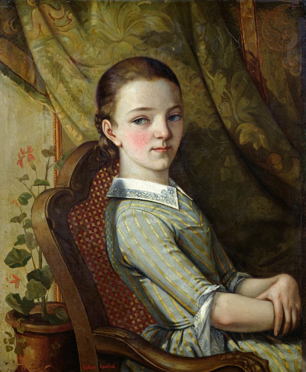 Juliette Courbet (1831-1915) 1844 (olie på lærred) af Gustave Courbet