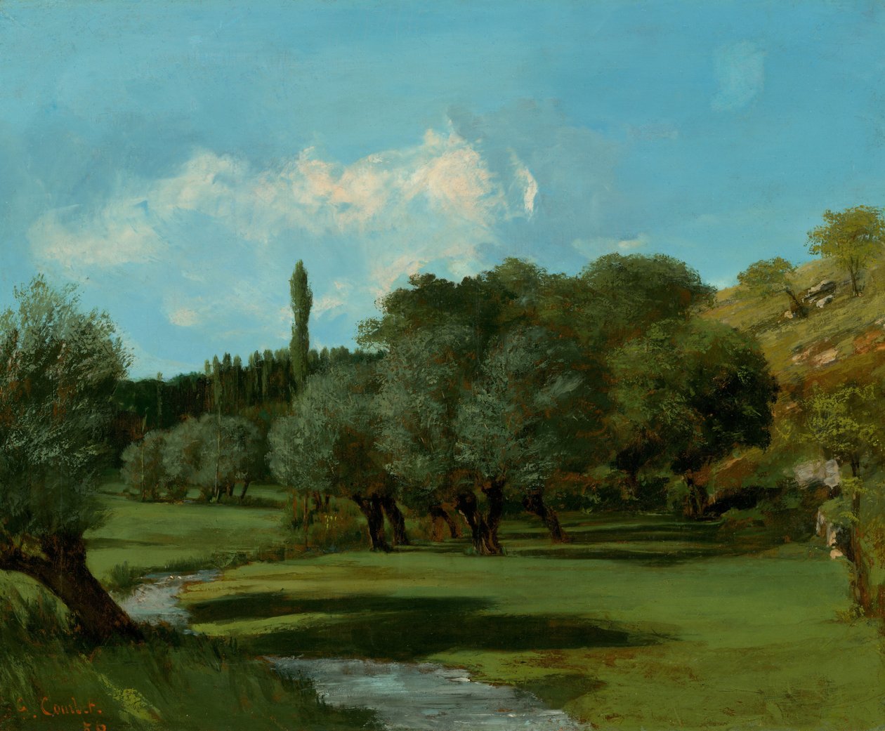 La Bretonnerie i departementet Indre, 1856. af Gustave Courbet
