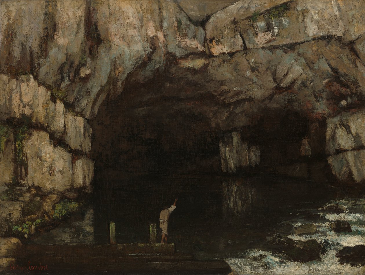 The Cave of the Loue, 1864 af Gustave Courbet