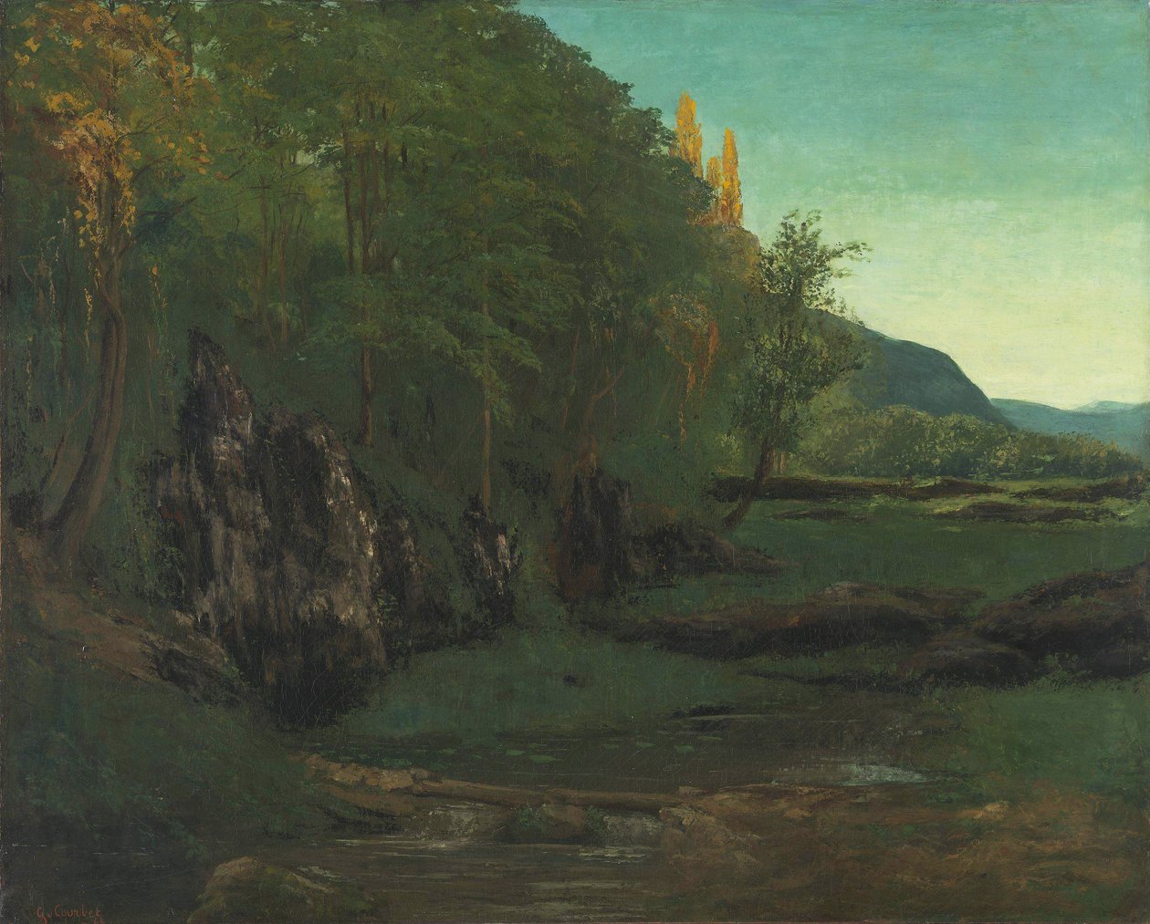 Landskab fra Jura af Gustave Courbet