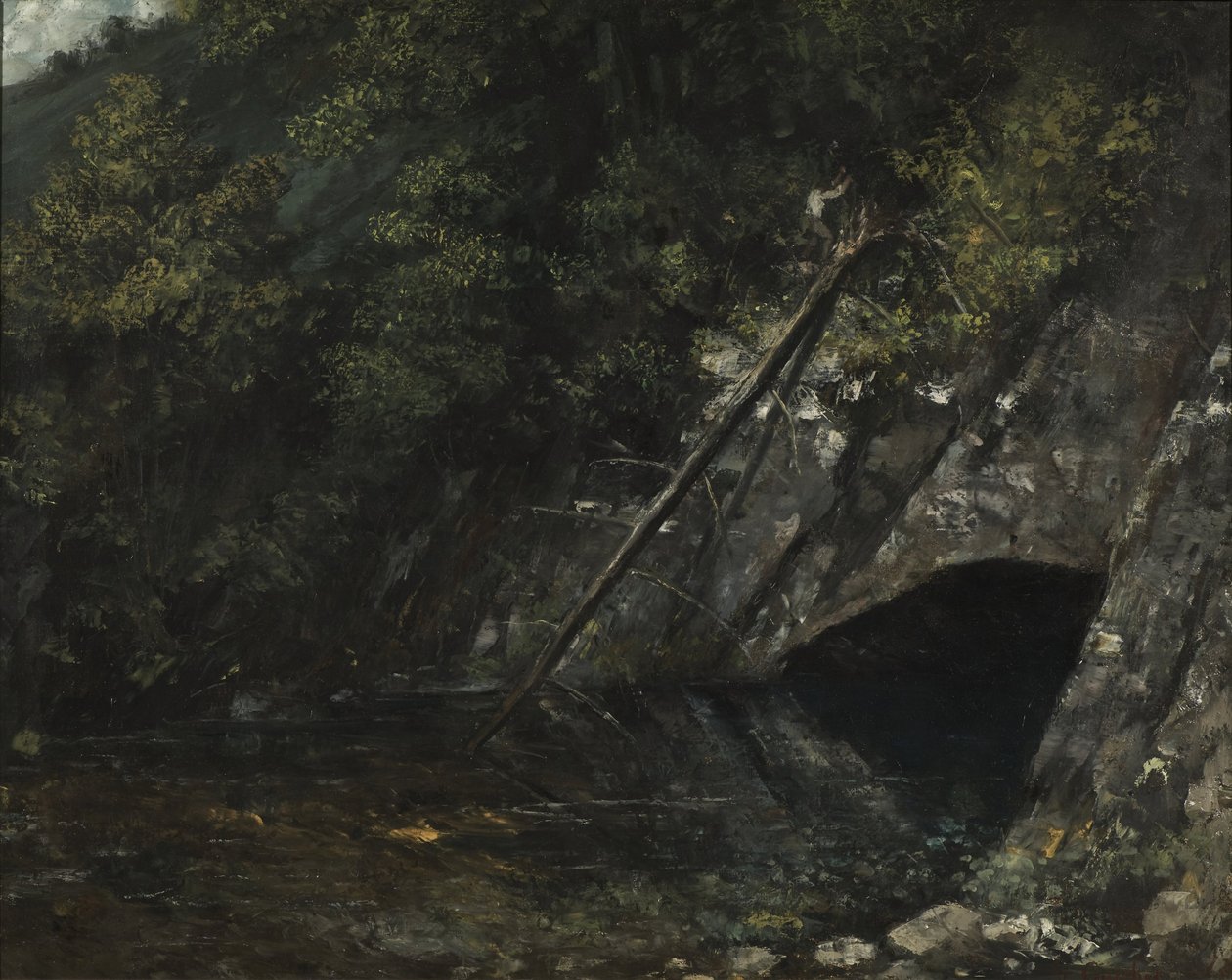 Landskab fra La Source Bleue af Gustave Courbet