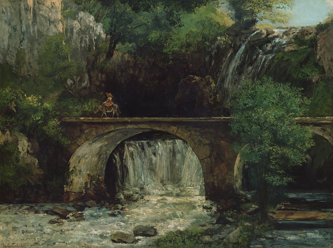 Landskab med bro af Gustave Courbet