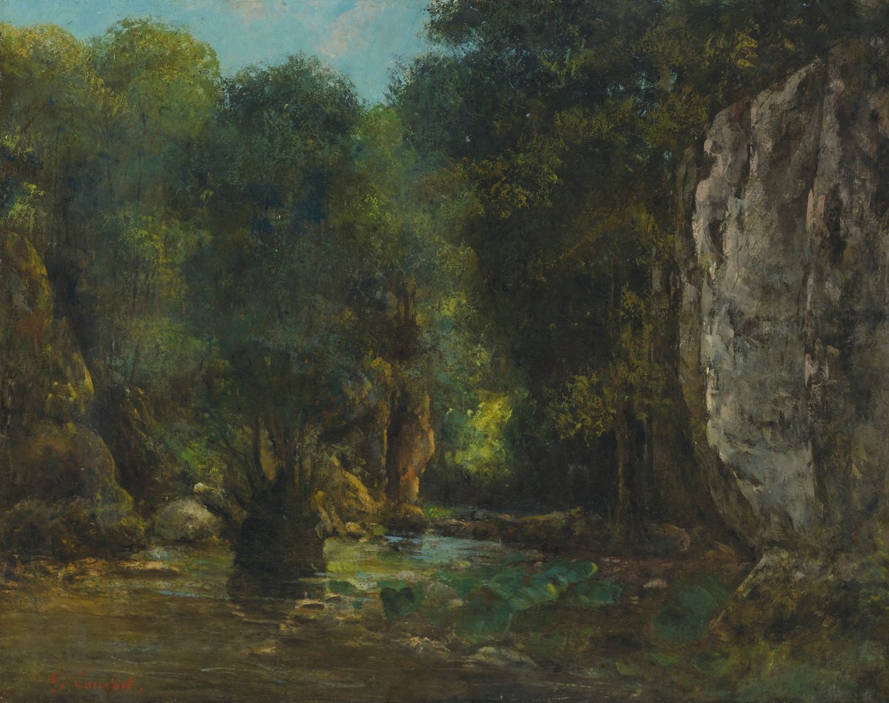 Le Puits Noir (Loue-kløften) af Gustave Courbet