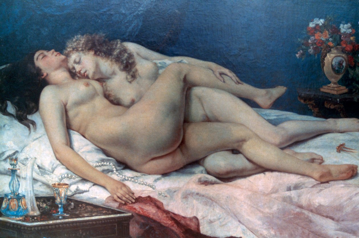 Søvn, 1866 af Gustave Courbet