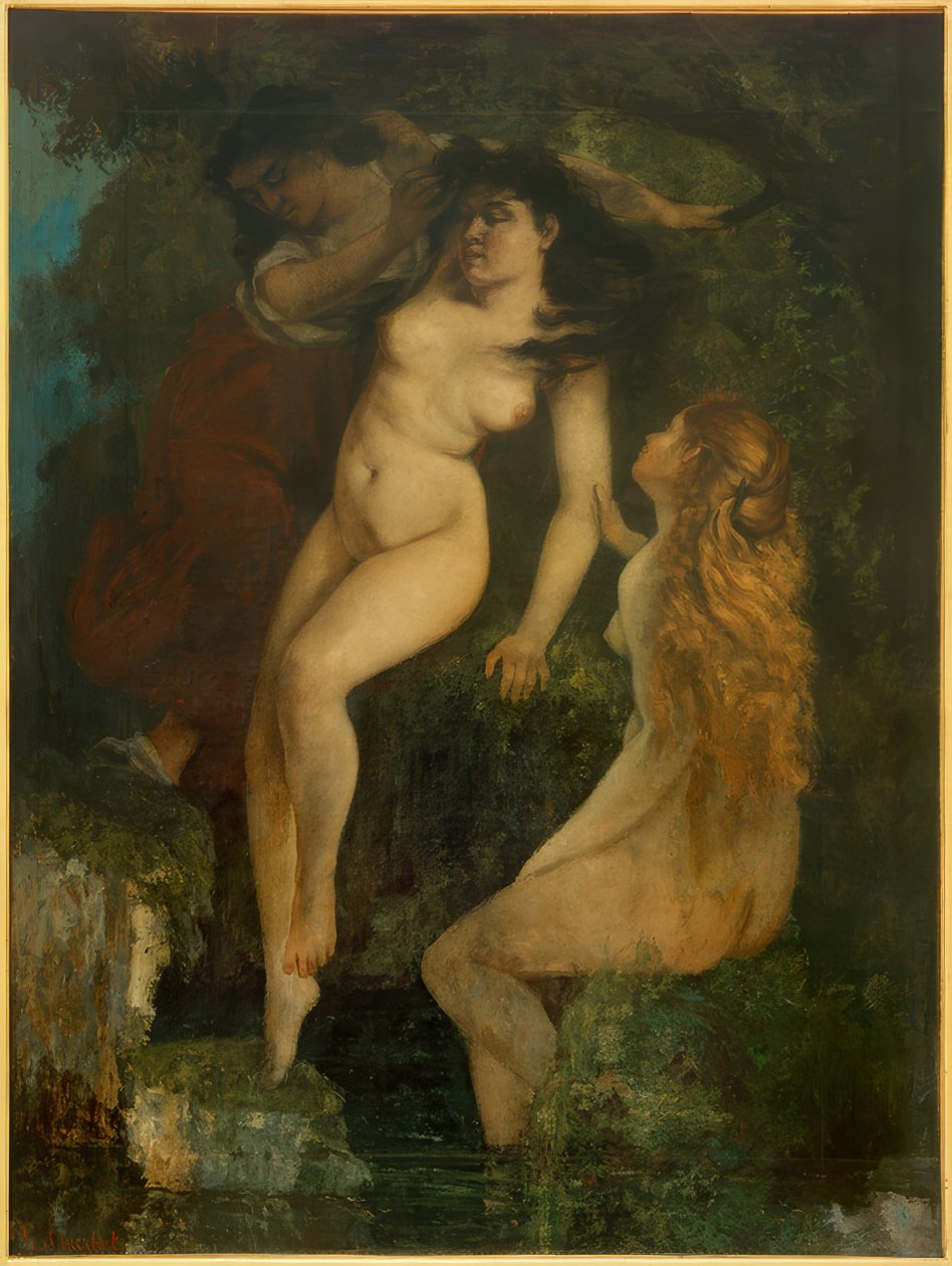 De tre badere af Gustave Courbet