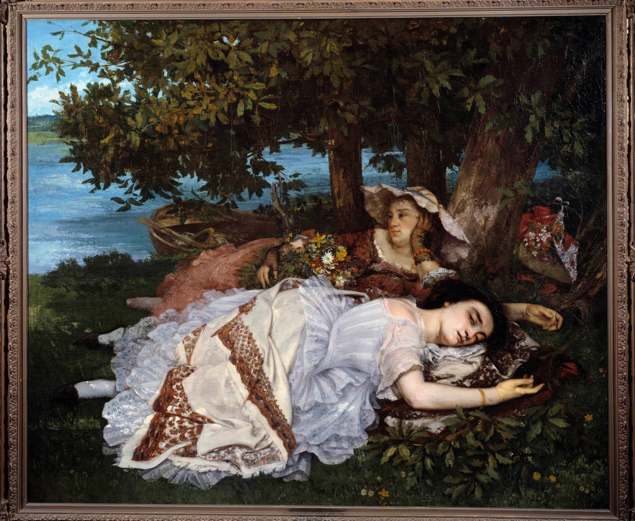 Damsels of the Banks of the Seine Maleri af Gustave Courbet (1819-1877) af Gustave Courbet