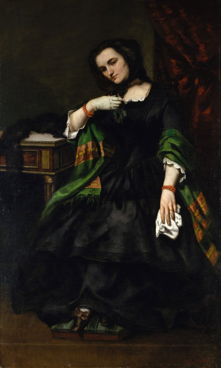 Madame Auguste Cuoq Mathilde Desportes, 1827-1910, ca. 1852-57. af Gustave Courbet