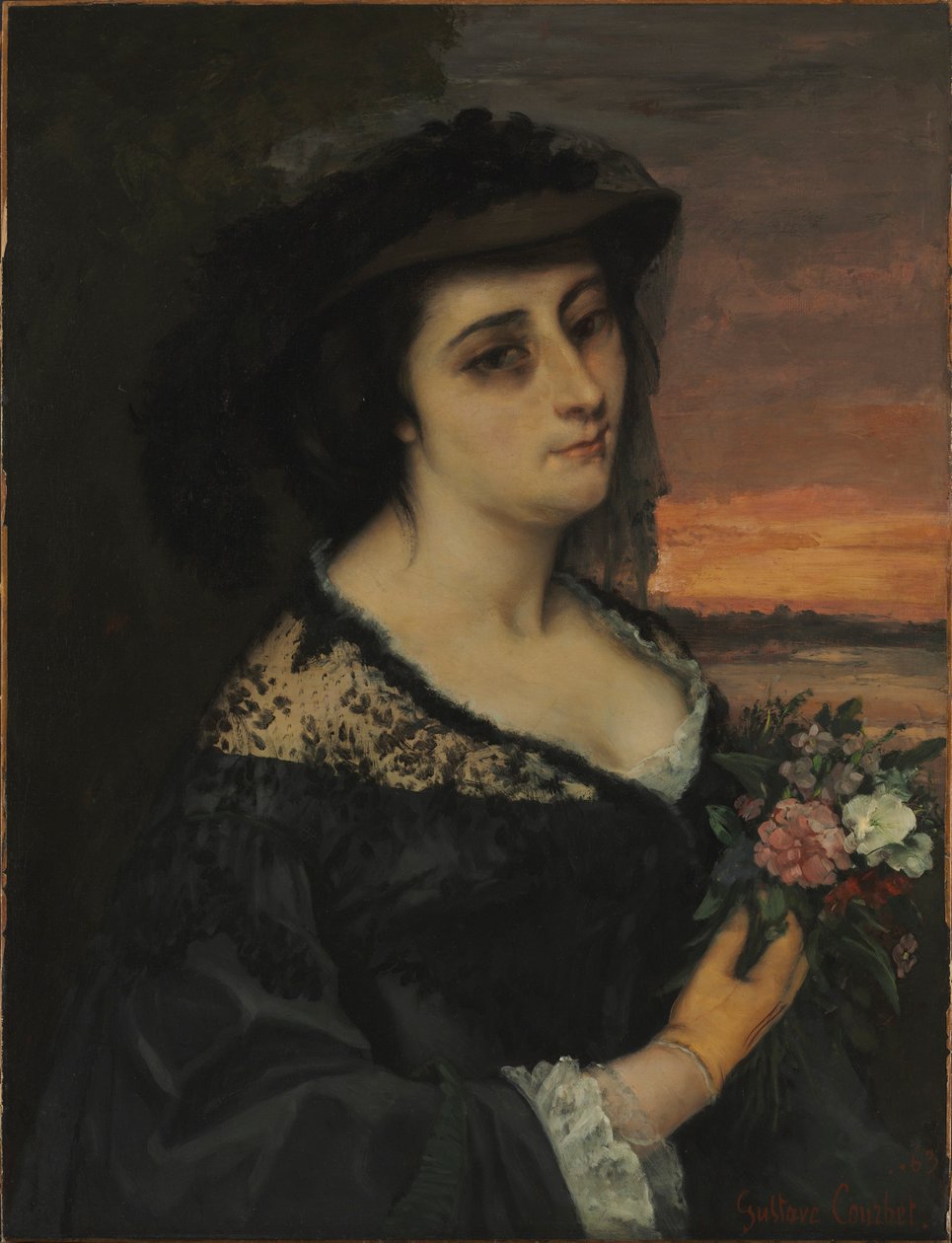 Mme L... Laure Borreau, 1863. af Gustave Courbet