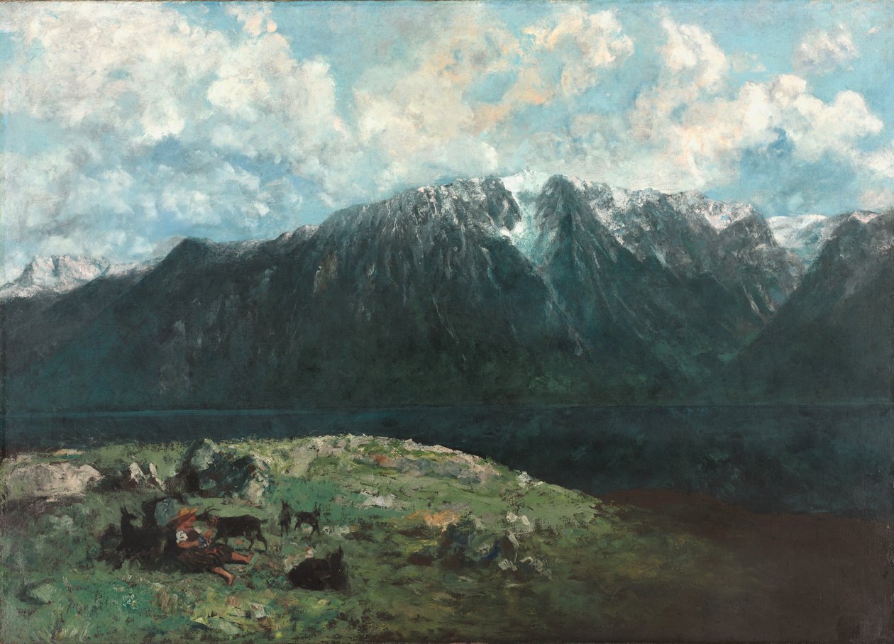 Panoramaudsigt over Alperne, Les Dents du Midi, 1877 af Gustave Courbet