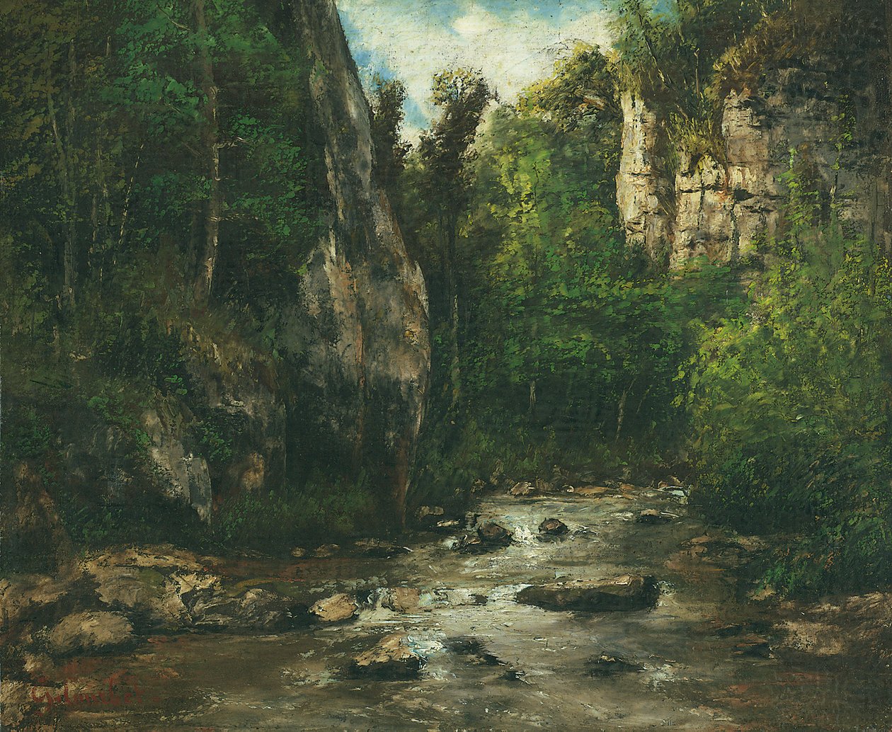 Landskab nær Puit Noir nær Ornans, efter 1872 af Gustave Courbet