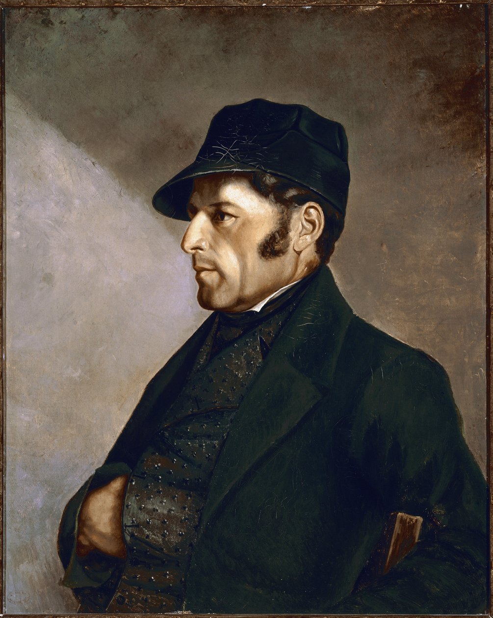 Portræt af Eleonor Regis Courbet far til maleren Maleri af Gustave Courbet af Gustave Courbet