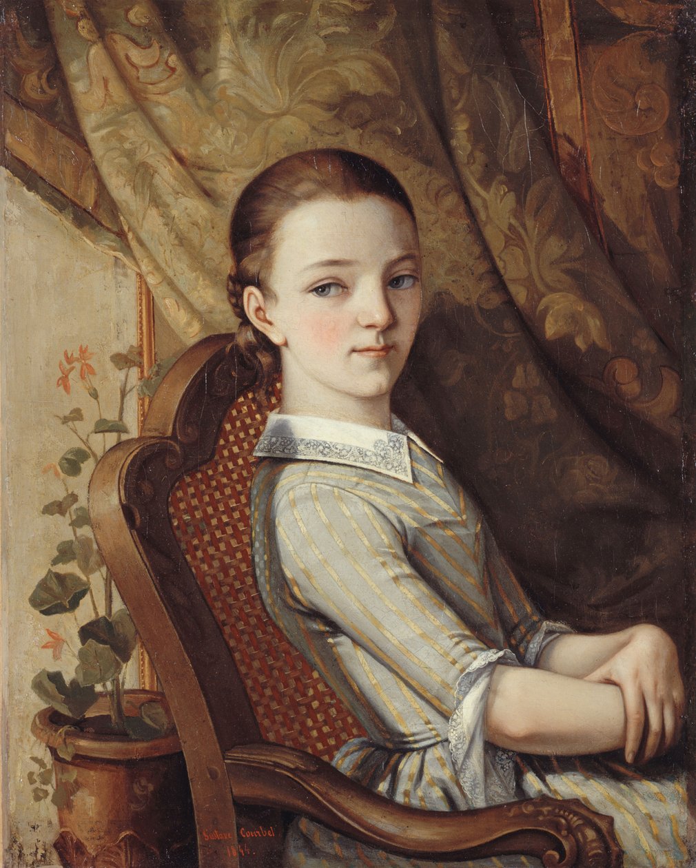 Portræt af Juliette Courbet af Gustave Courbet