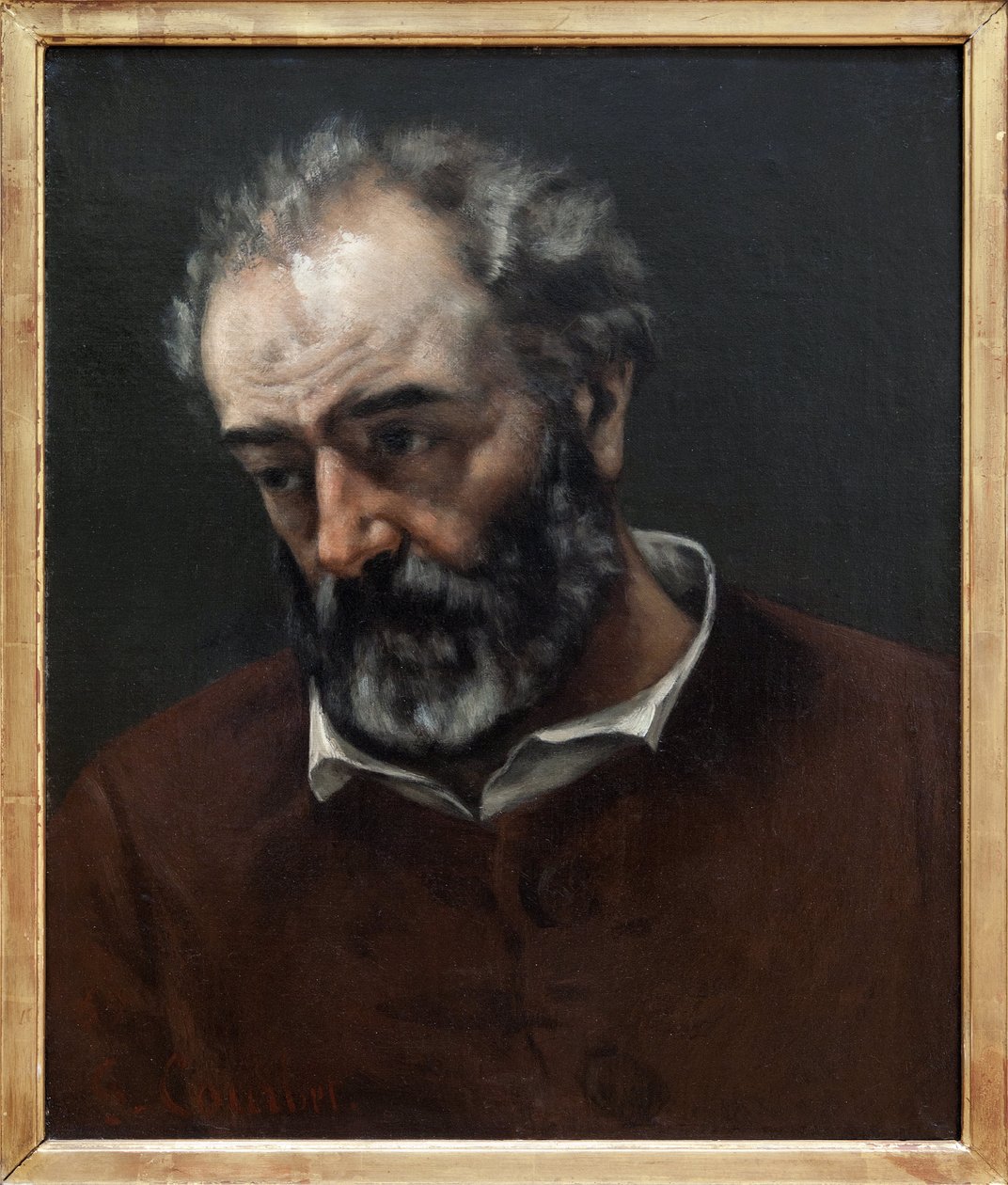 Portræt af Paul Chenavard (1807-1895), fransk maler, maleri af Gustave Courbet (1819-1877). Fotografi, KIM Youngtae, Lyon, Musee des Beaux Arts de Lyon. af Gustave Courbet
