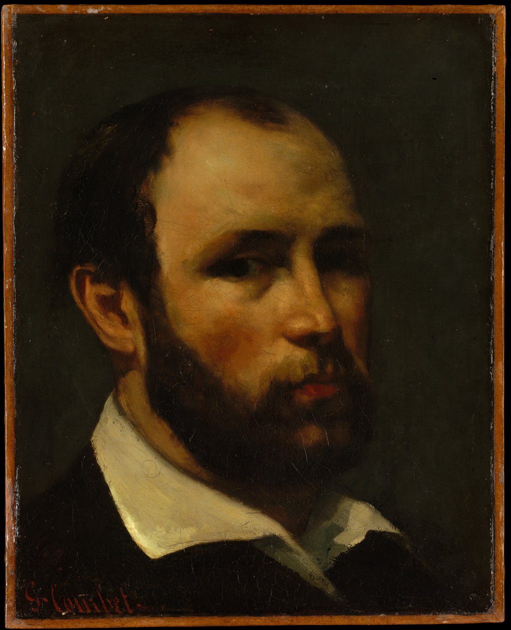 Portræt af en mand af Gustave Courbet