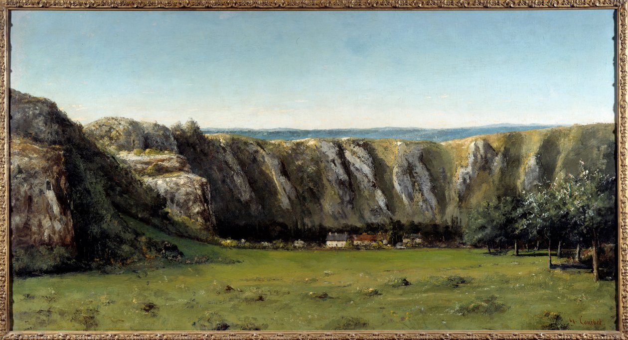 Klippelandskab omkring Flagey. Maleri af Gustave Courbet (1819-1877) af Gustave Courbet