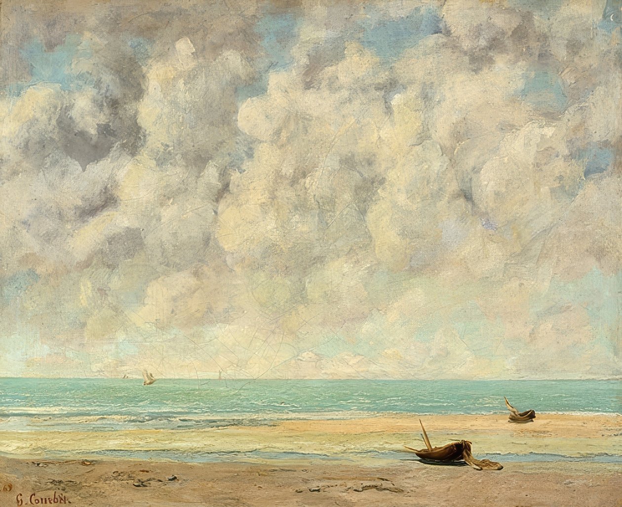 Stille hav. 1869 af Gustave Courbet