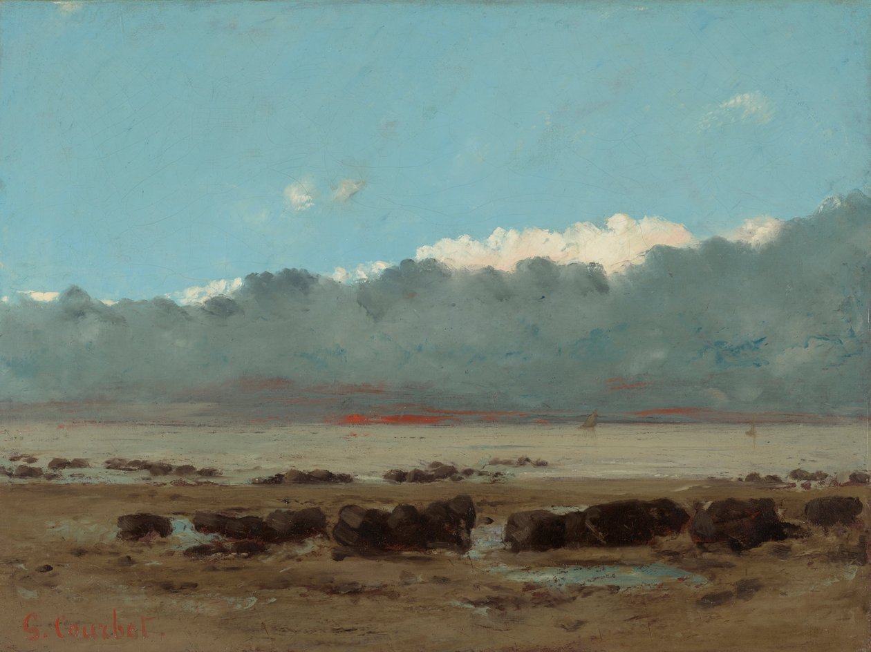 Black Rocks ved Trouville af Gustave Courbet