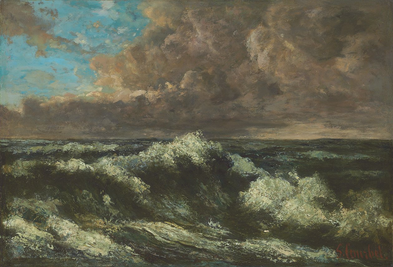 Havlandskab; Sølandskab, ca. 1870 af Gustave Courbet