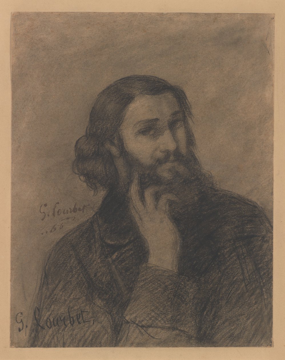 Selvportræt af Gustave Courbet