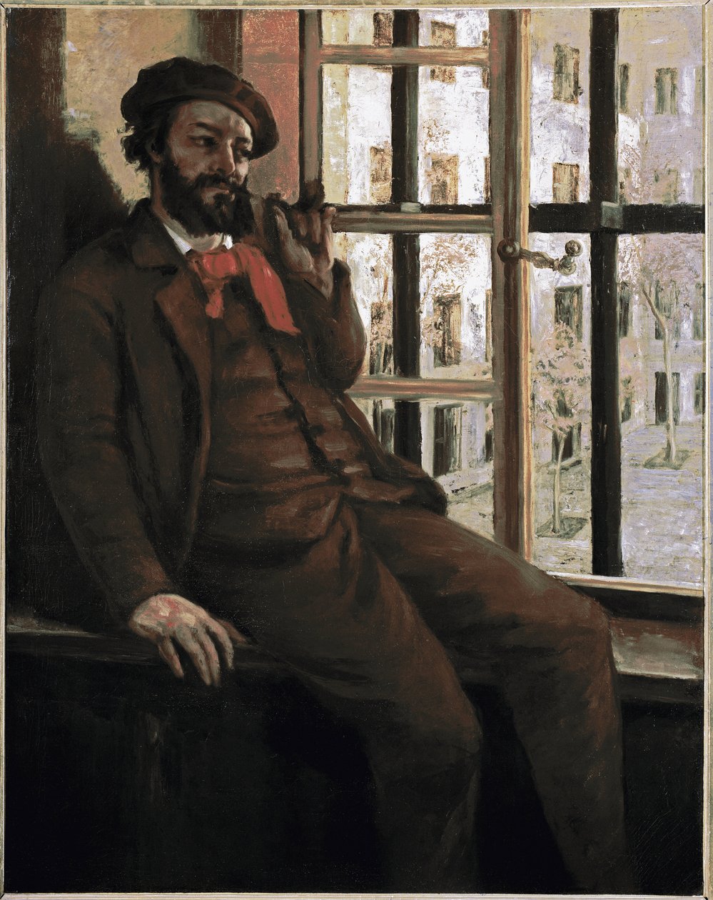 Selvportræt i fængslet i Sainte-Pelagie Kunstneren blev fængslet for at deltage i kommunen - Maleri af Gustave Courbet af Gustave Courbet
