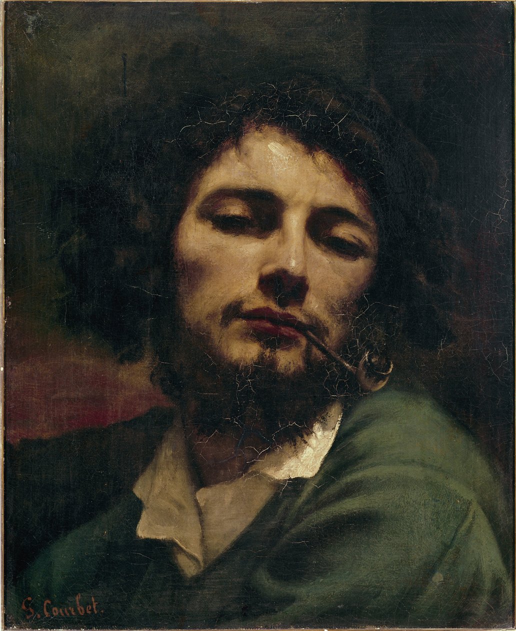 Selvportræt eller manden med piben Maleri af Gustave Courbet af Gustave Courbet