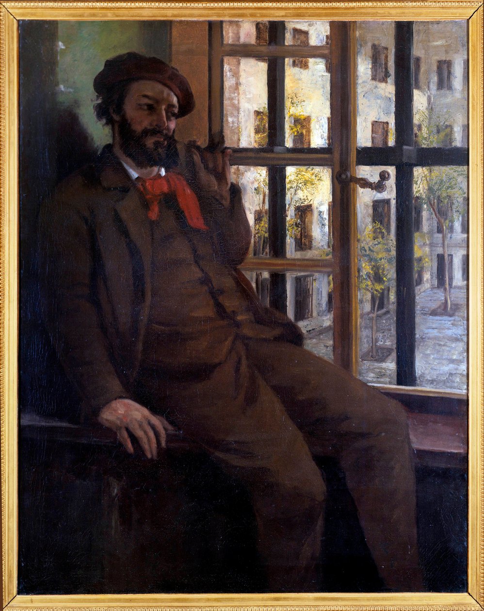 Selvportræt af Saint Pelagie (olie på lærred af Gustave Courbet