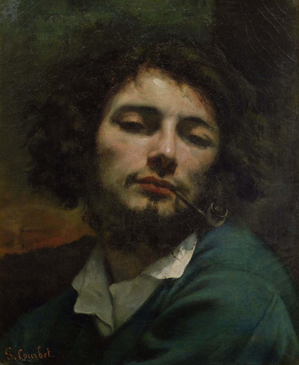 Selvportræt eller manden med et rør, ca. 1846 (olie på lærred) af Gustave Courbet