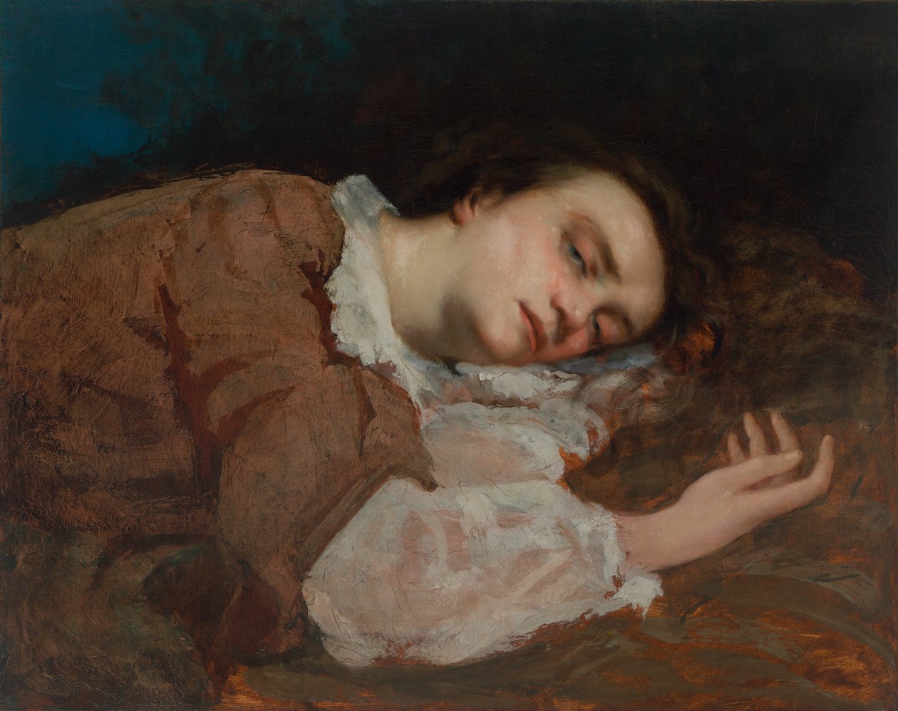 Studie til Les Demoiselles des bords de la Seine (Été) [Piger ved Seinens bredder (sommer)]. af Gustave Courbet