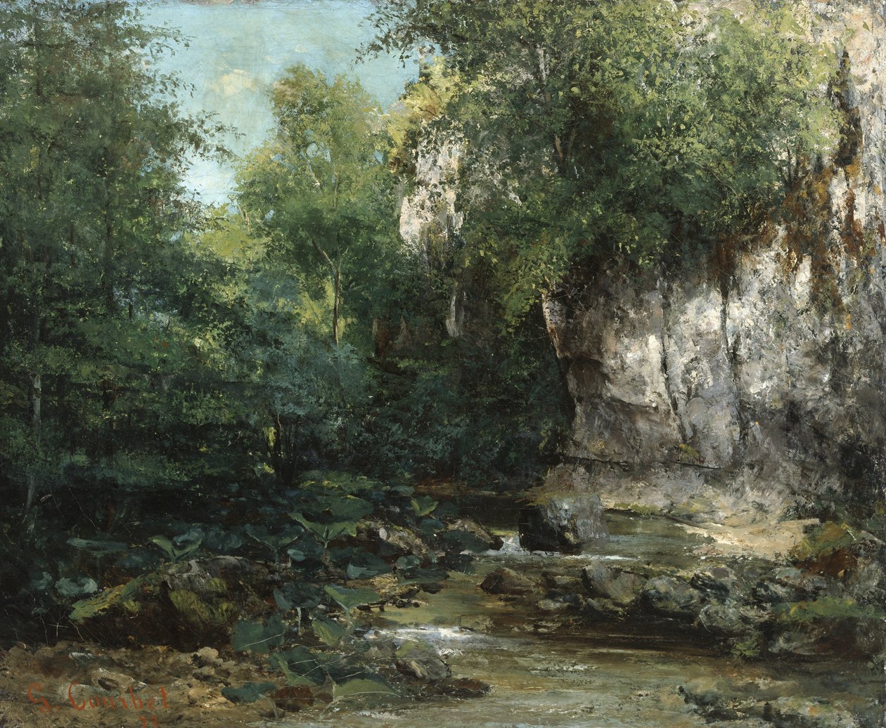 The Banks of a Stream, 1873 af Gustave Courbet