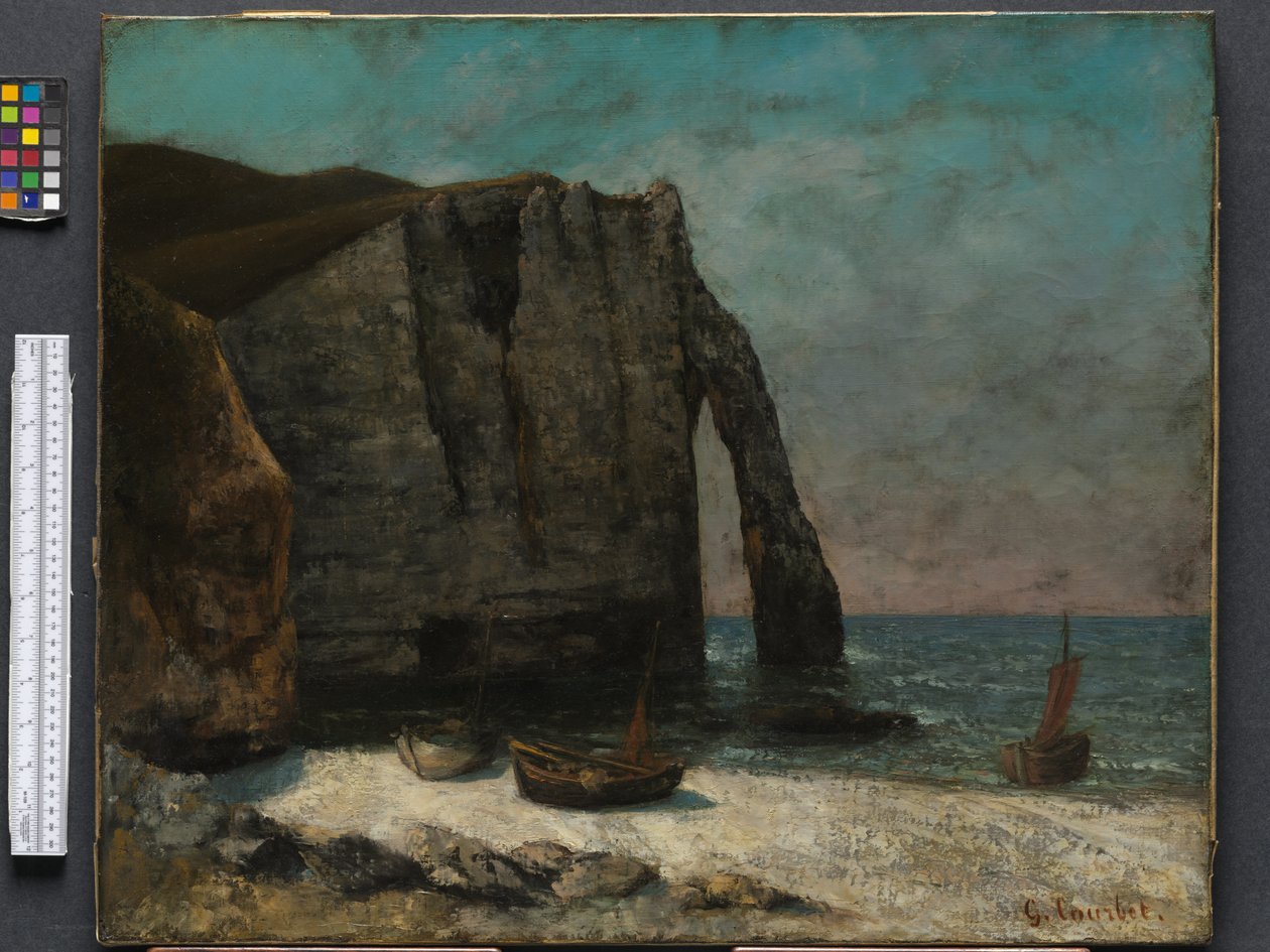 Klippen ved Étretat, efter 1872 af Gustave Courbet