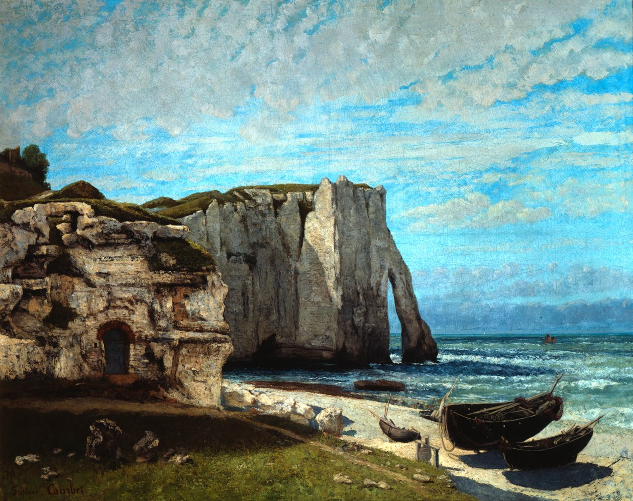 Etretats klipper efter et tordenvejr, 1870. af Gustave Courbet