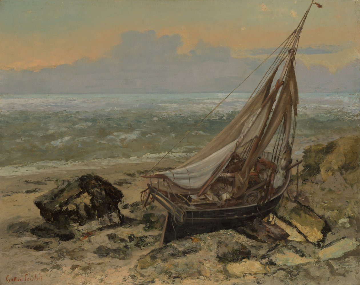 Fiskerbåden, 1865. af Gustave Courbet