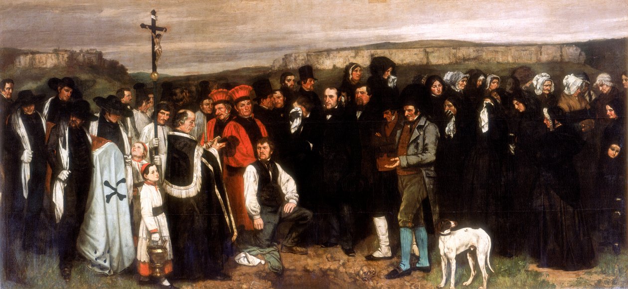 Begravelsen i Ornans, 1850 af Gustave Courbet