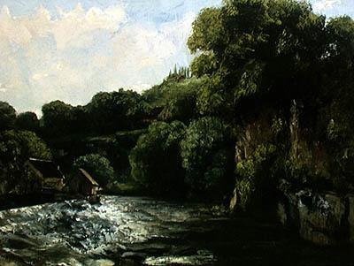 Låsen på Loue af Gustave Courbet