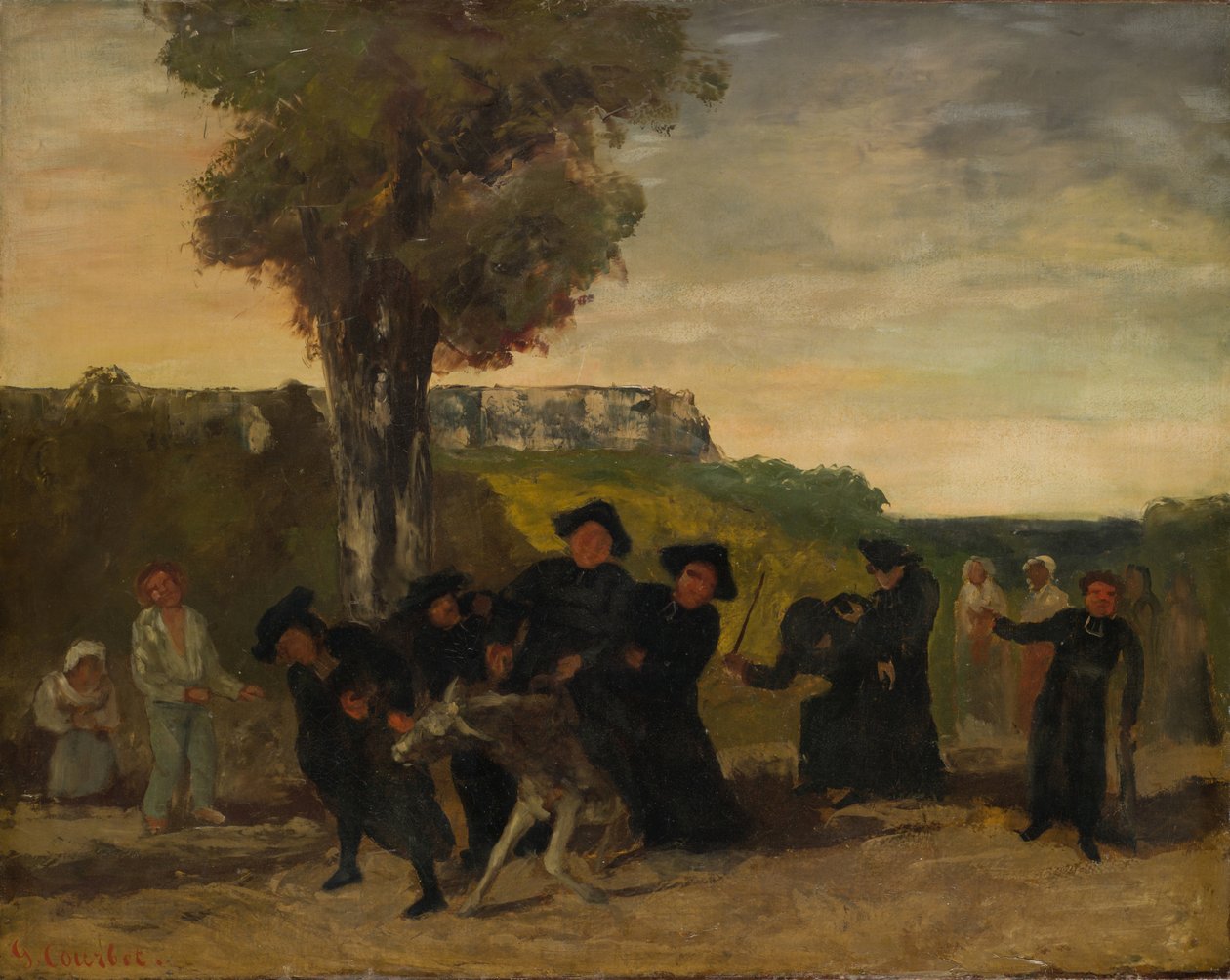 Hjemkomsten fra mødet, 1863 af Gustave Courbet
