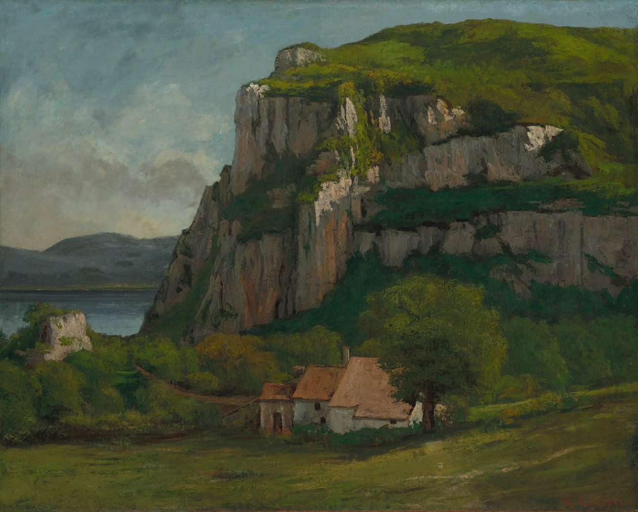 The Rock of Hautepierre, ca. 1869. af Gustave Courbet