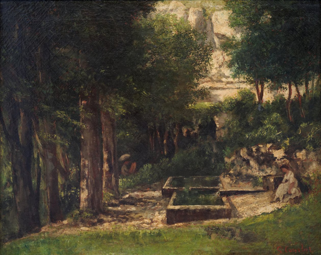 Foråret i Fouras En maler og hans model af Gustave Courbet
