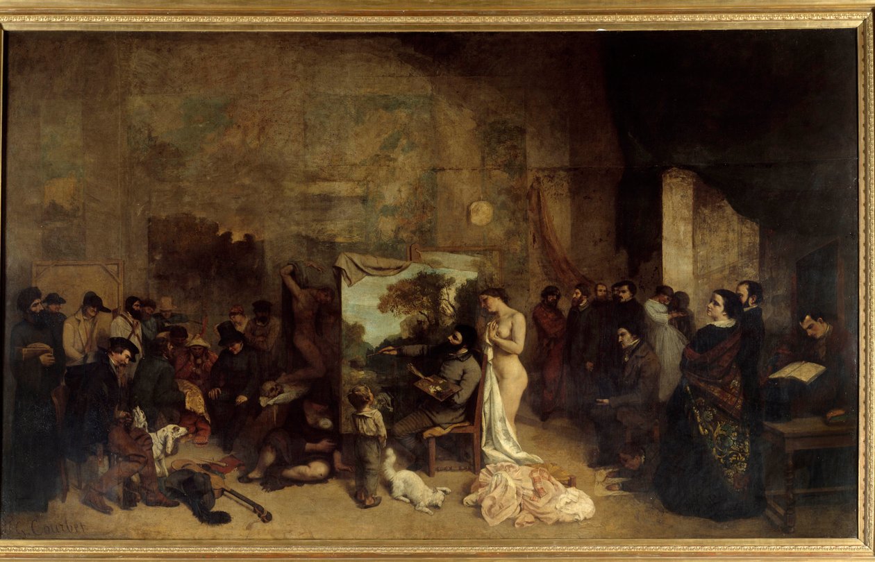 Malerens Atelier, en ægte Allegori af Gustave Courbet