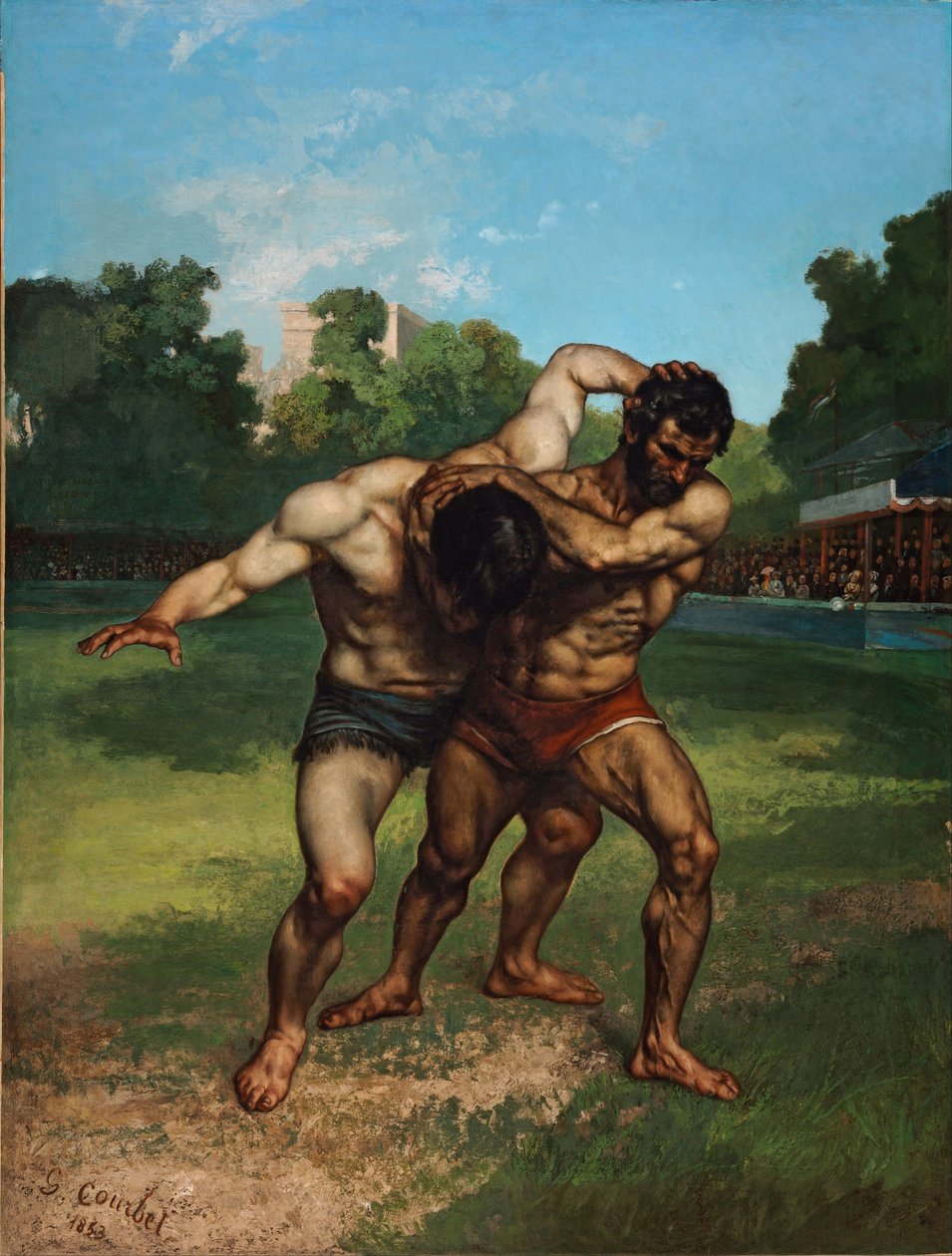 Wrestlerne af Gustave Courbet