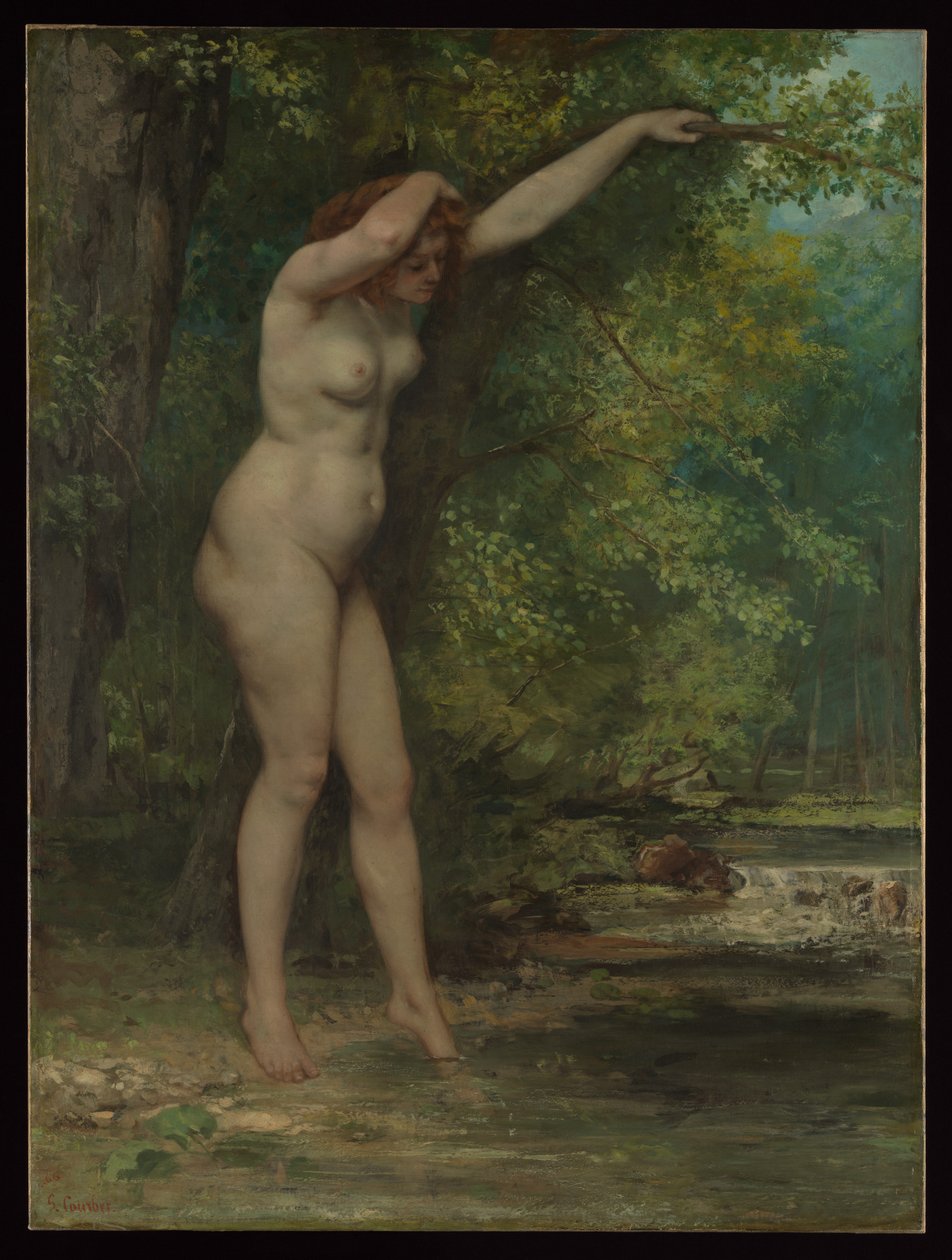 Den unge badende kvinde af Gustave Courbet