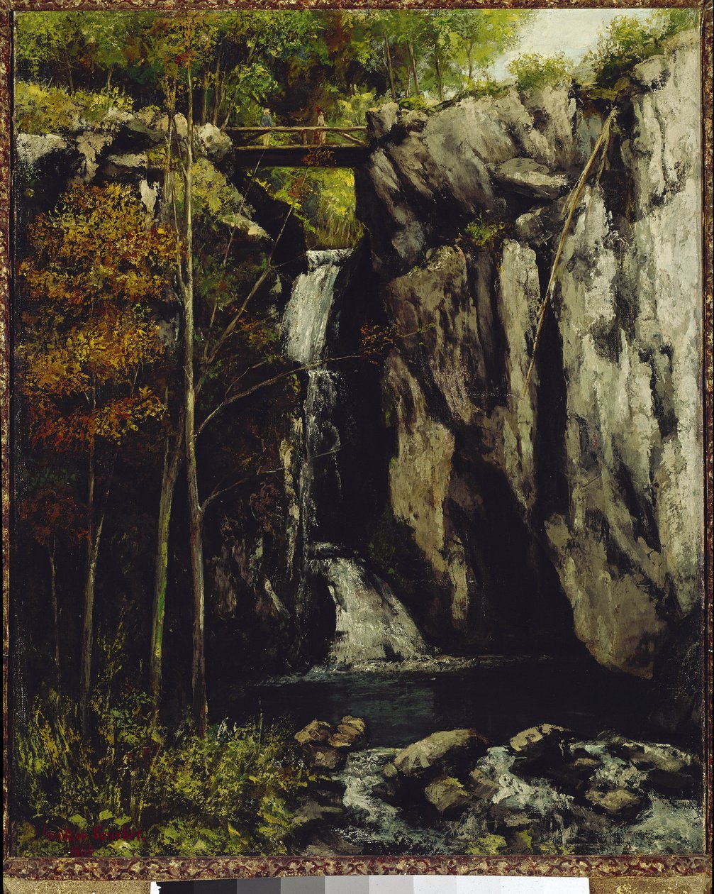 Gour de Conches fald, Myon (olie på lærred af Gustave Courbet