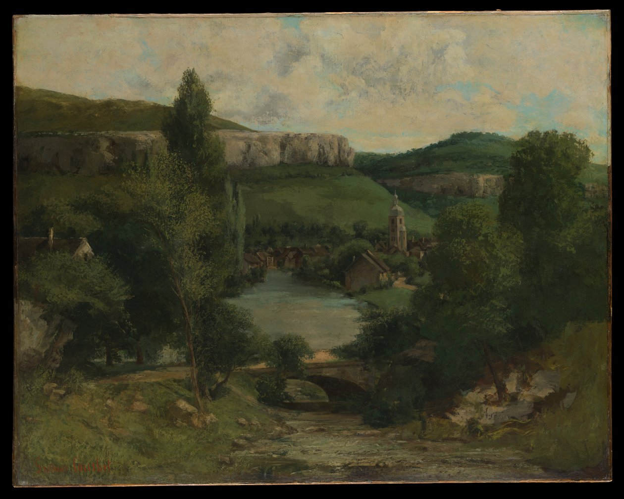 Udsigt over Ornans af Gustave Courbet
