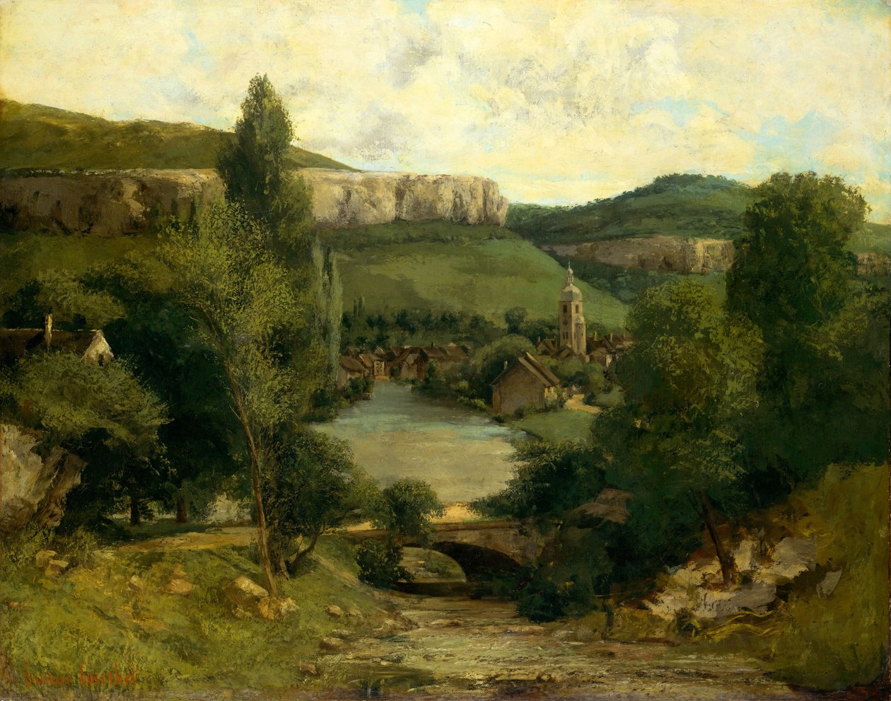 Udsigt over Ornans, ca. 1850 af Gustave Courbet