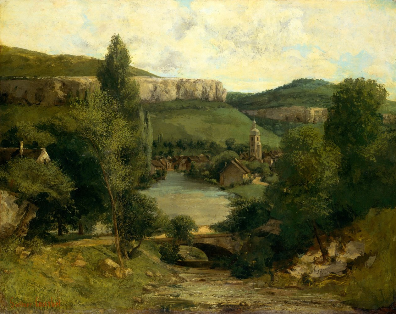Udsigt over Ornans, sandsynligvis midten af 1850