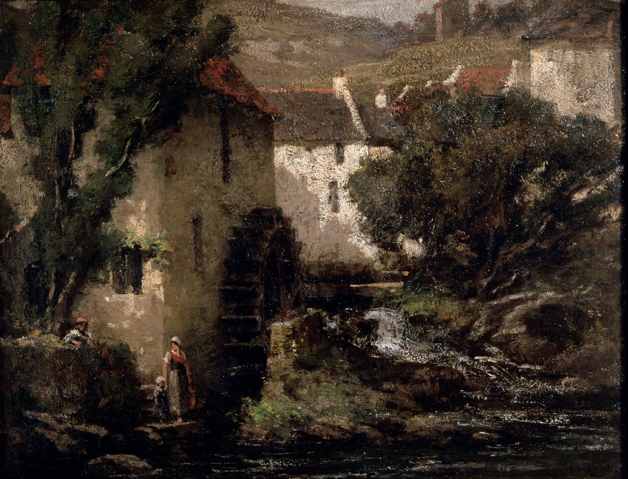 Vandmølle, 1800-tallet. af Gustave Courbet