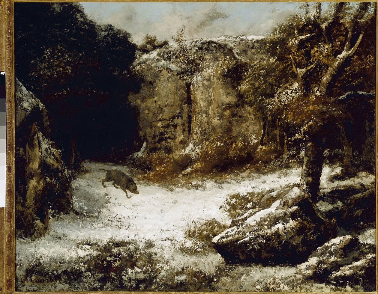 Vinterlandskab med orner Maleri af Gustave Courbet af Gustave Courbet