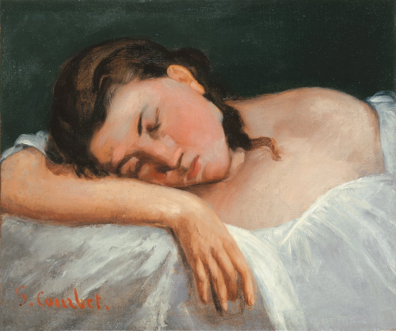 Ung pige i søvn, 1847 af Gustave Courbet