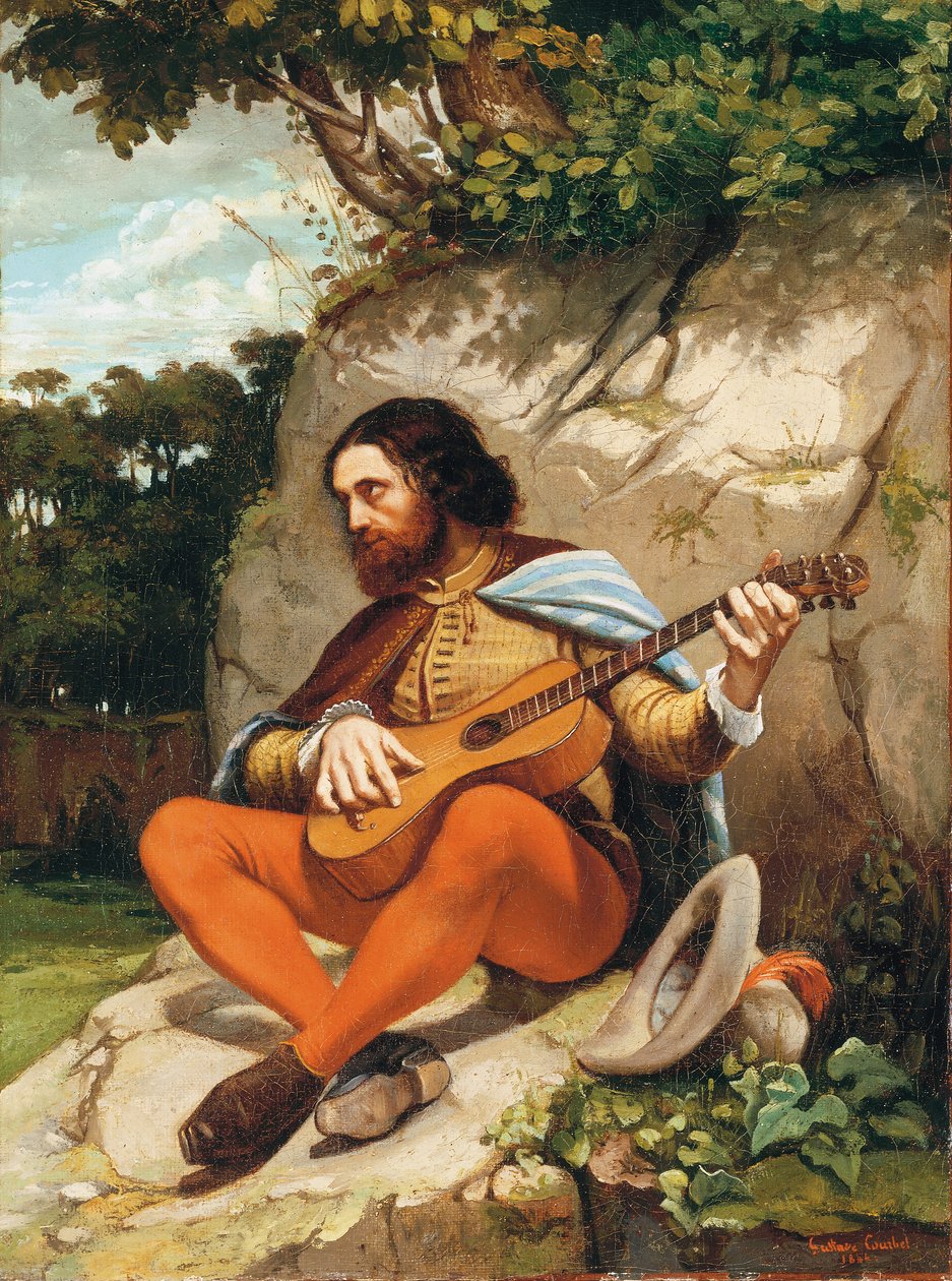 Ung mand i et landskab af Gustave Courbet